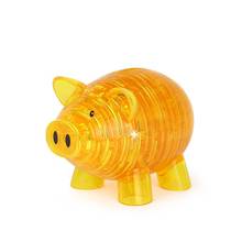 Rompecabezas de cristal 3D para niños, bloques de construcción, modelo de cerdo, Piggy Bank, Kit de juguetes educativos, regalo para niños Y4UD 2024 - compra barato