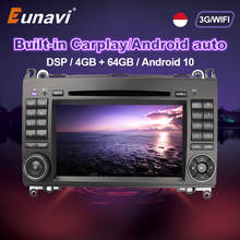 Автомагнитола Eunavi, 2 Din, Android 10, DVD, GPS, для Mercedes Benz B200 B class W245, B170, W209, W169, Sprinter, мультимедийный радиоплеер Carplay 2024 - купить недорого