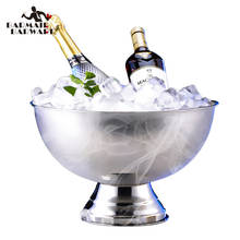 Balde de gelo de aço inoxidável 13l, tubo de grânulos de champanhe, barril de champanhe para vinho em gelo, 1 peça 2024 - compre barato