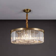 JMZM-candelabro de cristal moderno, lámpara colgante redonda de cobre Noble, creativa, atmósfera de lujo para sala de estar, comedor y dormitorio 2024 - compra barato