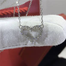 Цепочка с кулоном Geoki VVS1 из серебра 925 пробы с муассанитом в форме сердца 1 карат 2024 - купить недорого