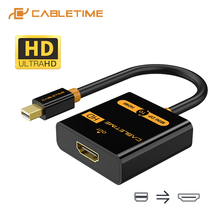 Cabletime mini displayport para hdmi adaptador 1080 p m/f thunderbolt dp para hdmi cabo para macbook pro projetor de ar imac c062 2024 - compre barato
