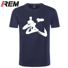 REM-Camiseta de caligrafía China para hombre, camisa con estampado de palabra Marcial, cultura China Shaolin, Kung Fu, moda urbana, nueva 2024 - compra barato