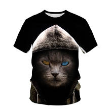 New pet T-shirt for men/women 3D printing blue-eyed cat short-sleeved summer casual round neck top for men with made in China 2024 - buy cheap