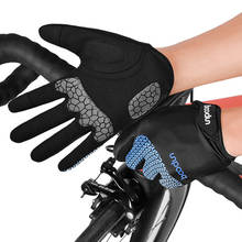 Зимние велосипедные перчатки с сенсорным экраном, велосипедные перчатки, тепловые ветрозащитные теплые велосипедные перчатки с полным пальцем, демпфирующие мужские и женские перчатки 2024 - купить недорого