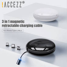 !ACCEZZ Magnetic Charging Cable For iPhone 11 Pro Max XS XR Samsung Micro USB Type C Retractable Fast Magnet Charger Cable Cord 2024 - buy cheap