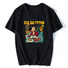 Sick Sad Pulp fiction Мужская футболка Харадзюку уличная хлопковая Футболка Camisetas Hombre Мужская забавная крутая футболка Quentin Tarantino 2024 - купить недорого