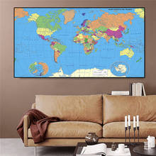 The Spanish World Political Map Non-woven Canvas Painting Wall Art Poster Living Room Home Decoration Study Supplies 225*150cm 2024 - buy cheap