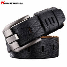 Male Cowhide Belt Vintage Genuine Leather Belts For Men High Quality Luxury Designer Wide Pin Buckle Casual Strap ceinture homme 2024 - buy cheap