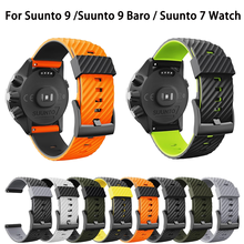 Pulseira de silicone de substituição para suunto 7, bracelete de pulso para suunto 9 spartan, esportivo, hr, baro, relógio inteligente, 24mm 2024 - compre barato