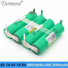 Turmera 4S 14.4V 16.8V 2500mAh 20A High Discharge 18650 Lithium Battery for Electric Drill Screwdriver Battery and Air Drone Use 2024 - buy cheap