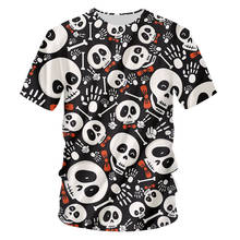 IFPD EU Size 3D Cute Skull Print Tshirt Men's O-neck T Shirts Summer Quality Terror Short Sleeve Hip Hop Harajuku Top Drop Ship 2024 - buy cheap