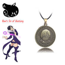 Anime The Seven Deadly Sins Boar's Sin of Gluttony Merlin Cospaly Alloy Pendant Necklace Chain  Totem Logo Jewelry 2024 - buy cheap