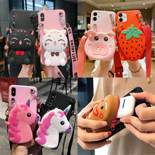 3D Cartoon Animals Wallet Case For Huawei Nova 8 7 Pro 7i 6 SE 5T 5Z 5i 4e 3i 3e 3 2+ 2 Lite Cute Soft TPU Cover 2024 - buy cheap