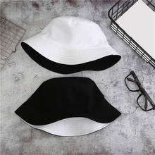 Chapéu balde de lado duplo feminino, chapéu de moda sólido para homens e mulheres, chapéu de balde de verão, aba larga dobrável, chapéu de hip hop para pescador 2024 - compre barato