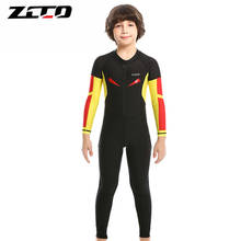 Roupa de mergulho infantil em lycra, guarda-roupa de mergulho infantil para meninos proteção uv, manga longa 2024 - compre barato