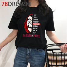 Camiseta De La Casa De Papel para mujer, remera Harajuku divertida, camiseta con gráfico De Bella Ciao, camiseta De gran tamaño para mujer 2024 - compra barato