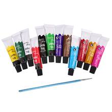 Pigmento para pintura al óleo de 12 Colores, tubos con pincel, suministros de arte, 12ml 2024 - compra barato