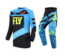 Free shipping 2019 Fly Fish Racing Combo Motorcycle ATV BMX MTB DH Dirt Bike Motorbike Enduro Racing Riding Men's Blue Gear Set 2024 - buy cheap