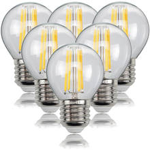E27 E26 Bombilla Retro Edison LED Bulb 4W 6W LED Lamp Filament Light 110V 220V Warm white G45,Vintage Glass Lamp For indoor 2024 - buy cheap