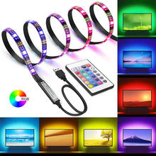 LED Strip 1m 2m 3m 4m 5m WIFI Bluetooth APP 24 Key RGB USB Led Light Strip 5V TV Background Waterproof 5050SMD with White Lights 2024 - buy cheap
