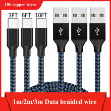 Cable USB de carga rápida para móvil, cargador de datos de 1m/2m/3m para iPhone 12, 11 Pro, Xs, Max, X, Xr, 8, 7, 6, 6S, iPad 2024 - compra barato