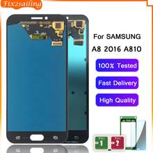 Super AMOLED LCD For Samsung Galaxy A8 2016 A810 A810F LCD Display Touch Screen Digitizer Replacement Parts For Samsung A810 2024 - buy cheap