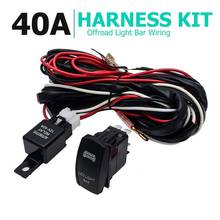 1 set Wiring Harness for motorcycle headlights Light Rocker Switch Wiring Harness ATV Driving Light Flash Control Relay Fuse Kit 2024 - buy cheap