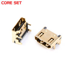 10PCS / 5PCS HDMI-Compatible Female Jack/Socket Connector 19PIN 19P Right Angle SMT SMD 90 Degree Gold-Plated HD 19 PIN 2024 - buy cheap
