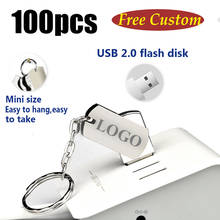 Original Metal 8G 16G 32G USB 2.0 100PCS Flash Drives Memory Stick 64GB USB Flash Custom Logo Pendrive laser free 2024 - buy cheap