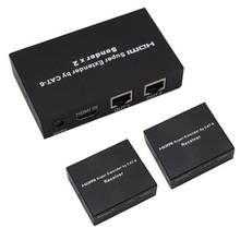 Extensor divisor hdmi 1x2 para cat5/cat6, cabo extensor de divisor de utp em hdmi, 1 em 2 para portas com cat5/6 portas de até 60m 2024 - compre barato