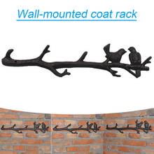 Cast Iron Birds On Branch Hanger with 6 Hooks Decorative Cast Iron Wall Hook Rack for Coats Hats Keys Towels Clothes D1 2024 - buy cheap