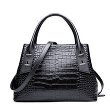 New Trend Genuine Leather Crocodile Pattern Vintage Handbags for Women Shoulder Bag Female Crossbody Bag Lady Tote High Quality 2024 - buy cheap