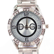 Reloj Mujer, роскошные Брендовые женские часы DQG, новые модные повседневные женские часы с кристаллами, золотые металлические сетчатые Женские кварцевые наручные часы 2024 - купить недорого