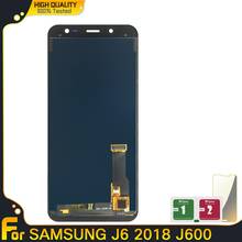 LCDs для Samsung Galaxy J6 J600 2018 J600F J600F/DS J600G/DS дисплей кодирующий преобразователь сенсорного экрана в сборе может регулировать яркость 2024 - купить недорого