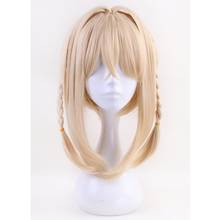 High quality Violet Evergarden Anime Cosplay Wig Women Synthetic Hair Blonde Heat Resistant Costume Party Braided Wigs + Wig Cap 2024 - buy cheap