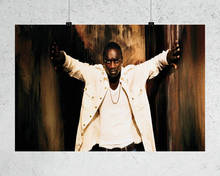 Шелковый постер H406, украшение для дома, Akon Music Star 04, настенное искусство, Рождественский подарок 2024 - купить недорого