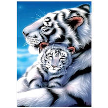 Pintura de diamantes 5D, mosaico bordado de animales, Tigre, decoración del hogar 2024 - compra barato