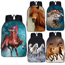 Animal Horse Backpack for Teenage Boys Girls Children School Bags Pony Women Men Rucksack Kids Canvas Daypack Gift Bookbag 2024 - buy cheap