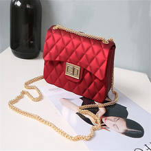 Fashion Brand Jelly Shoulder Bag 2021 Female Bag Mini Shoulder Bag Women Rhombus Diagonal Bag 2024 - buy cheap