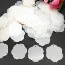 Lentejuelas de costura de flores blancas mate, 26mm, flores de ciruelo con 1 Agujero lateral, lentejuelas grandes sueltas, 50 g/lote 2024 - compra barato