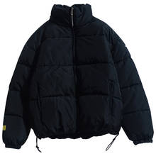 Парка мужская зимняя однотонная, теплая Толстая куртка высокого качества с воротником-стойкой, модная Повседневная парка, новинка 2021 2024 - купить недорого