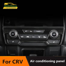 Panel de aire acondicionado central para coche, embellecedor de decoración de acero inoxidable para Honda CRV CR-V, 2017, 2018, 2019 2024 - compra barato
