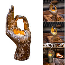 Candelabro decorativo de estilo Budista para el hogar y la Oficina, quemador de incienso con forma de mano Zen, de resina, creativo, MUMR999 2024 - compra barato