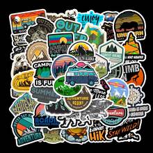 50pcs/Lot Anime Skateboard Laptop Stickers For Kids Wilderness Outdoor Landscape Sticker Camping Travel Adventure Stickers Pack 2024 - buy cheap
