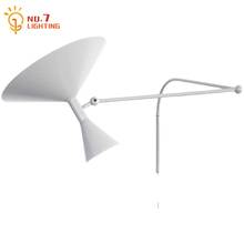 Italian Design Adjustable Rotary Wall Lamp Decorative Wall Light Fixture Gray/White Lampshade Bedroom Study Living Room Bedside 2024 - buy cheap