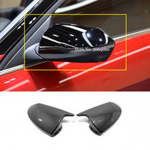 ABS Carbon fiber For Hyundai Elantra CN7 2020 2021 Accessories Car Side Door Ox Horn Rear View Mirror Cover Trim Car Styling 2024 - buy cheap