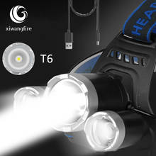 LED Headlamp Fishing Headlight T6 4 Modes Head Lamp Waterproof Super Bright Camping Light Powered By 2x18650 Batteries Lantern 2024 - buy cheap
