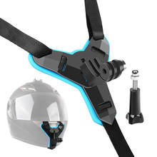 Полный лицевой шлем подбородок держатель челюсти мотоциклетный шлем ремень для GoPro Hero 7/6/5/4/3 экшн XIAOYI Спортивная Экшн-камера 2024 - купить недорого