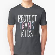 Protect Trans Kids T Shirt 100% Pure Cotton Trans Gender Nonbinary Genderqueer Mtf Ftm Lgbt Lgbtq Lgbtqia 2024 - buy cheap